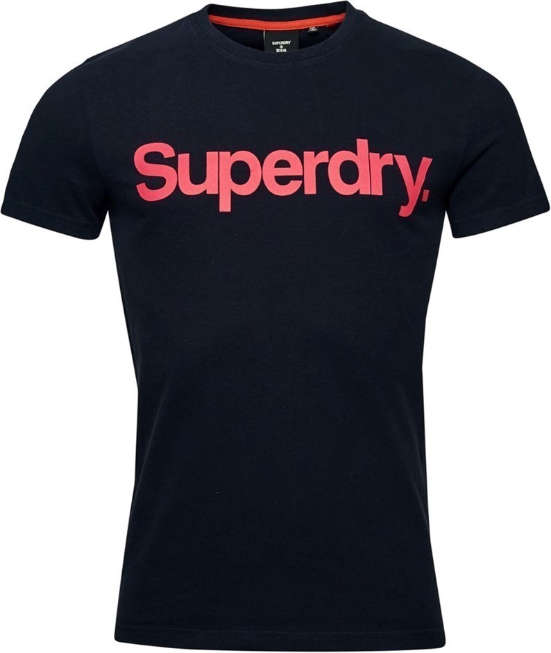 SUPERDRY Men's Core Logo (CL) Tee, Size M, 100% Cotton, EclipseNavy (98T),