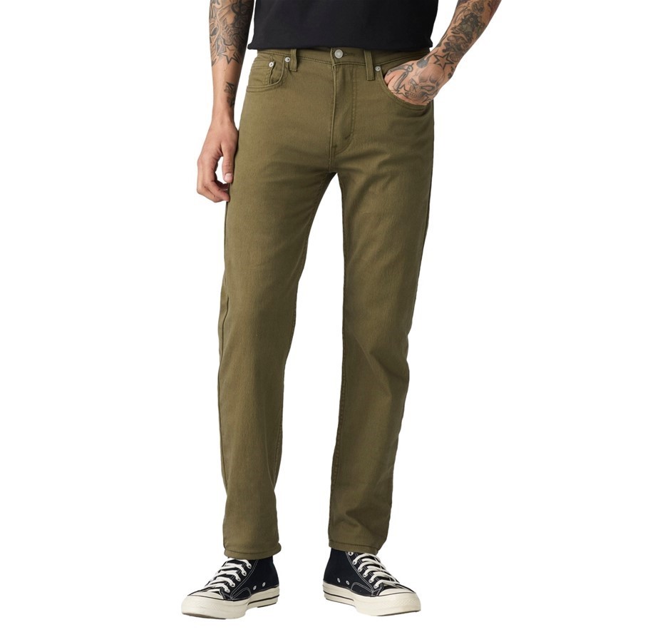 LEVI'S Men's 502 Taper Pant, Size 42x32, 56% Cotton, Green (1634), 29507163