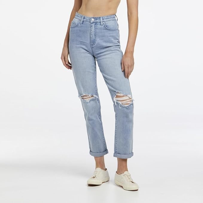 RIDERS By LEE Women's Hi Mom Jean, Size 10R, Sunfade Destroy (QG5), 551930.