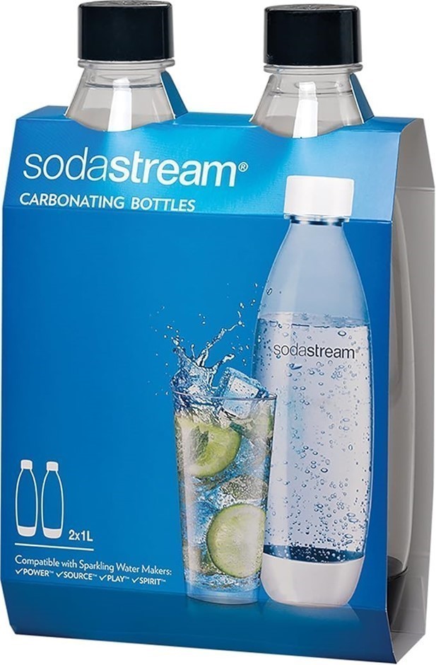SODA STREAM Slim Carbonating Bottles, Eco-Friendly & Reusable, Retains Carb