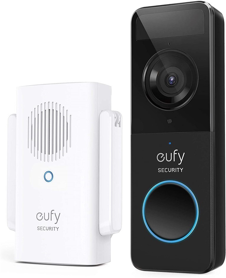 EUFY Security Slim 1080P Battery Doorbell with Homebase Mini Repeater.