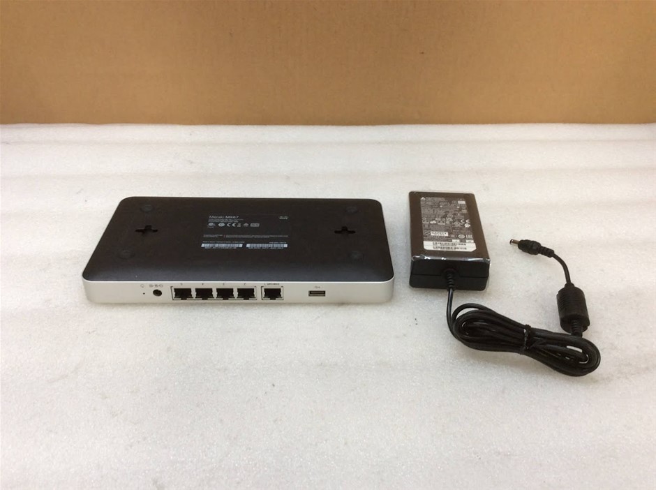 Cisco Meraki MX67 Cloud-Managed Security Router + AC Adapter