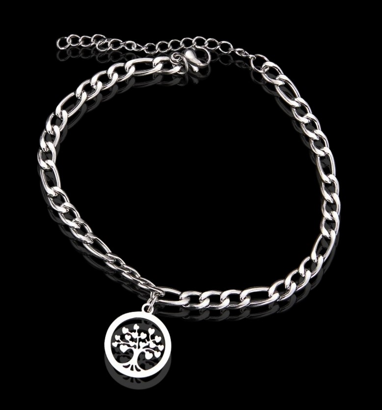 Designer Stainless Steel “Tree of Life” Bracelet