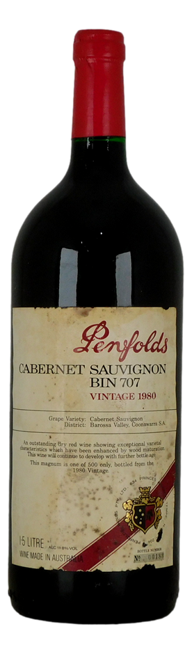 Penfolds `Bin 707` 1980 Clinics 2008 (1 x 1.5L Magnum) SA.