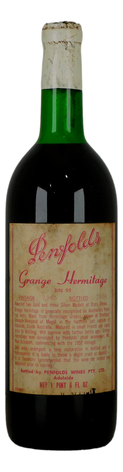 Penfolds Grange Hermitage 1965 (1x 1PT6FLOZ) SA.