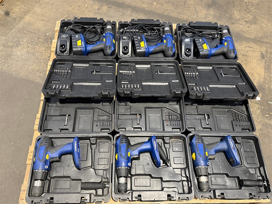 24V Cordless Drill Kit, 2-Speed Gearbox x 6 units