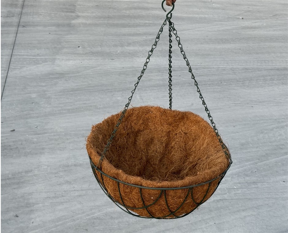 40cm(Dia) Garden Metal Powder Coated Hanging Basket, x 2 units, NEW