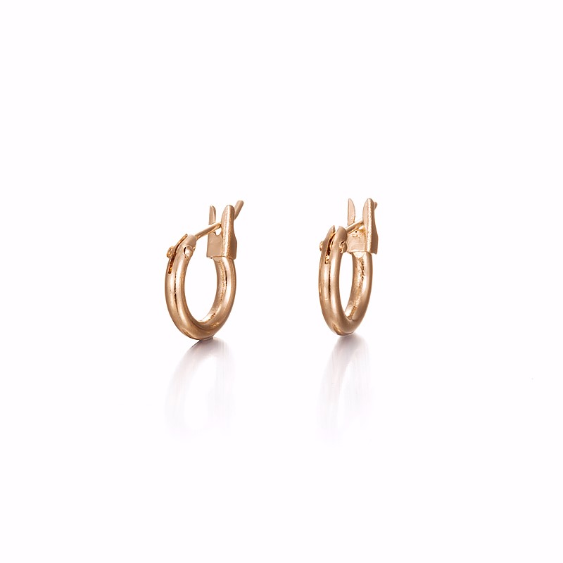 18ct Heavy Rose Gold Plated Baby Children's Hoop Earring