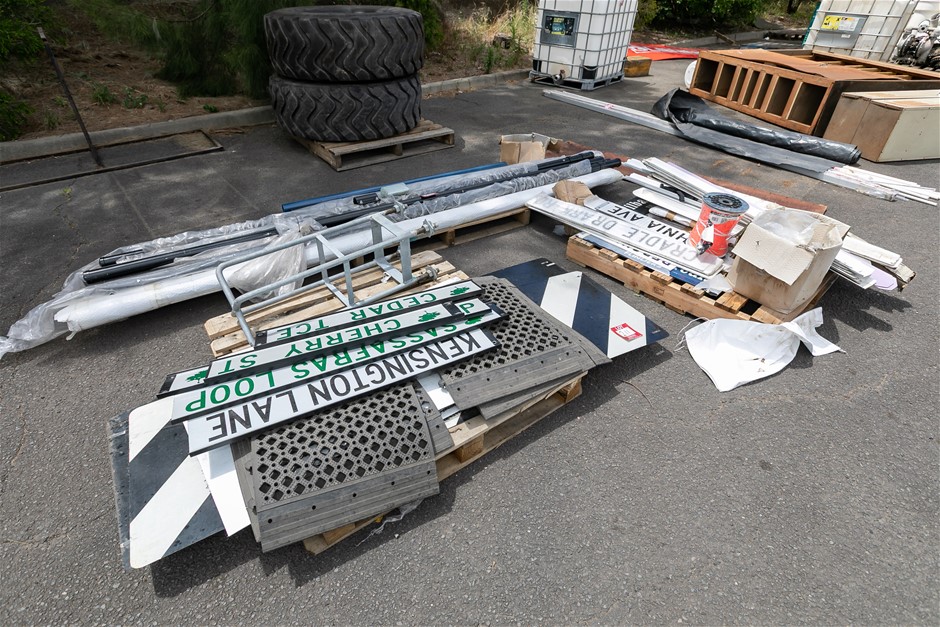 Road Street Sign & Poles