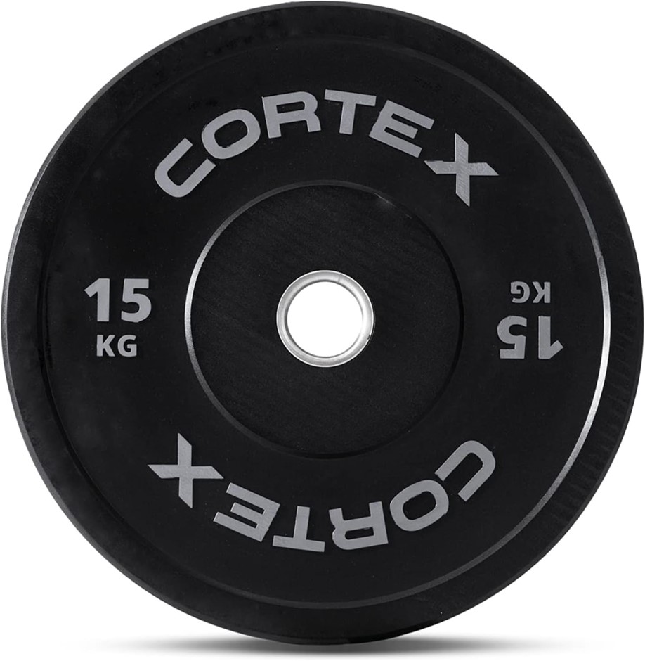 2 X CORTEX Black Series V2 Rubber Olympic Bumper Plate, 50 mm Hole Diameter