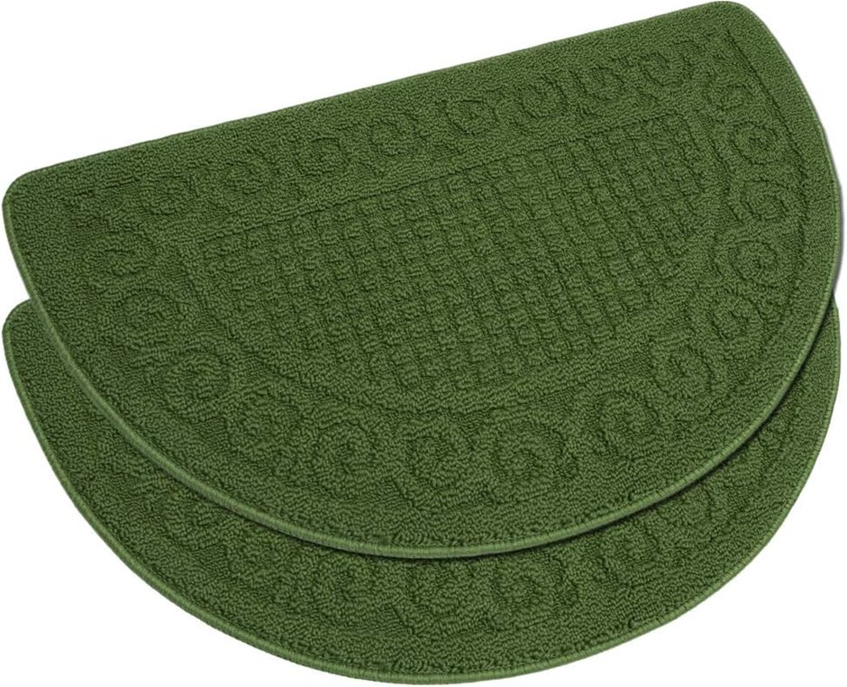 VANZAVANZU Kitchen Rugs Non Slip Half Round, Latex Backing Absorbent Machin