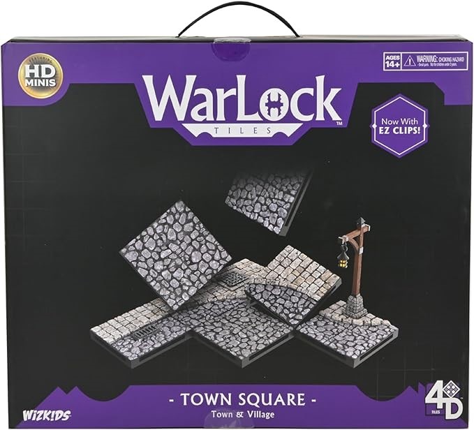 WIZKIDS Warlock Tiles: Base Set - Town & Village Town Square.