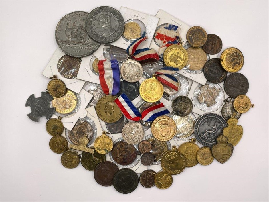 Approx x 53, Australian Historical Medalets & Medals 1853-1985