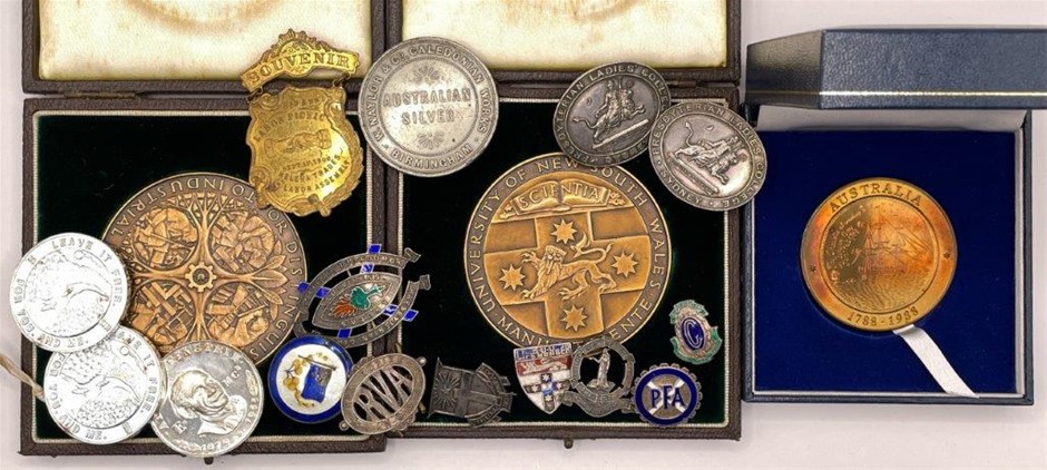 Approx. x 18 Asstd AU School, Org. & Other Medals & Badges, C1902-82