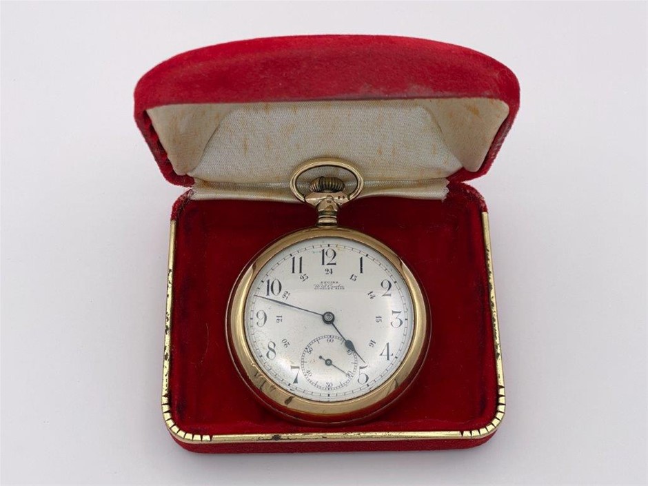 1 x 1920 Regina Pocket Watch, 9ct Gold