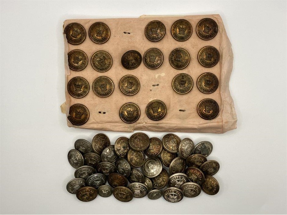 Approx. x 56 AU - VIC Police Force Buttons, pre 1901