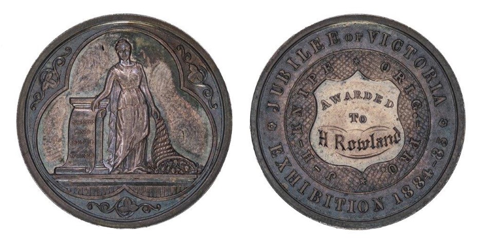 Jubilee of Victoria Exhibition Silver Medal C. 1884-85