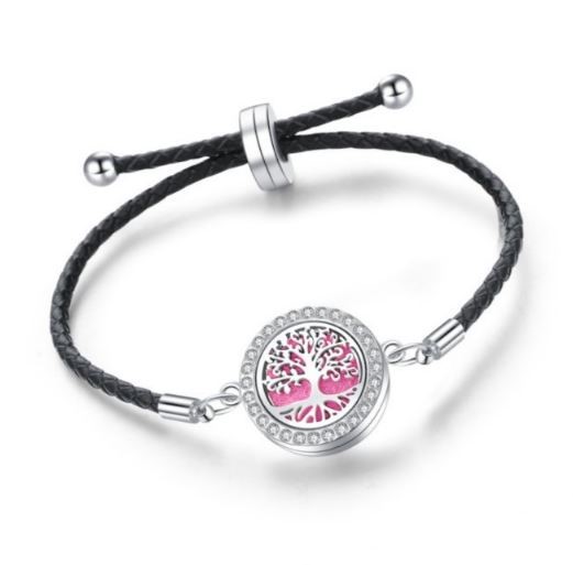 Stunning Aroma Perfume Tree of Life Bracelet - Dusty Pink