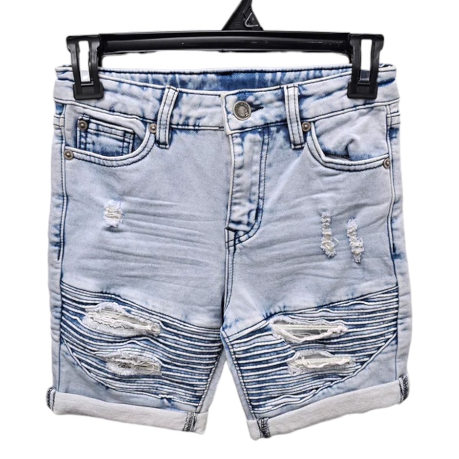 ST GOLIATH Boys' Airy Short, Size 8, Denim. RRP: $59.95. NB: minor shop soi