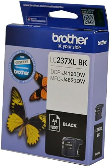 BROTHER Genuine LC237XLBK High-Yield Ink Cartridge, Black, Page Yield Up to