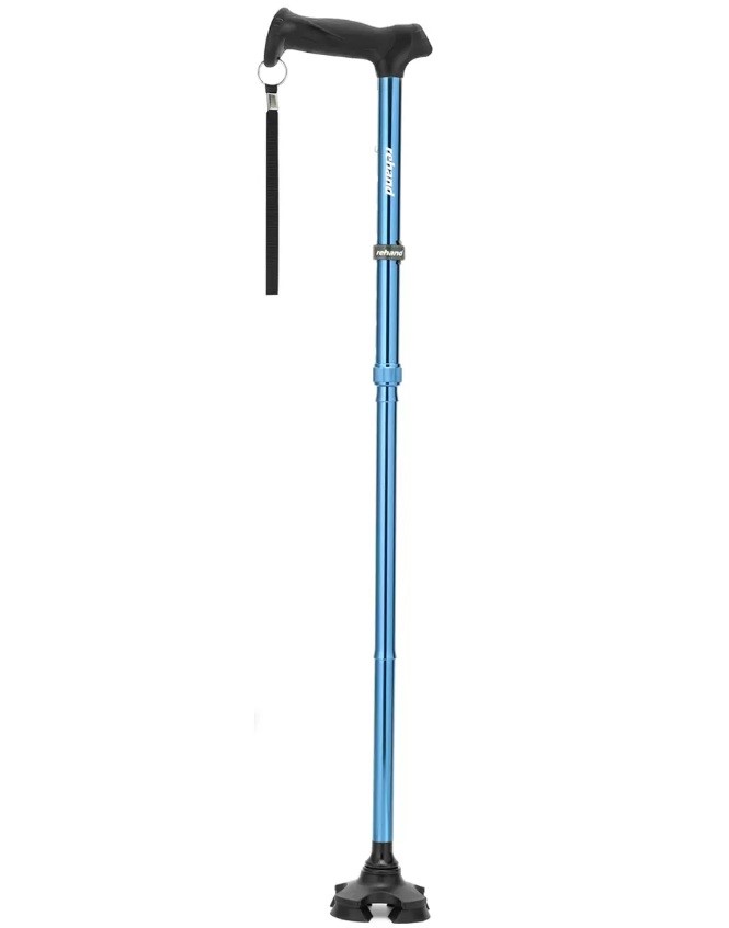 Rehand Walking Stick M-Quad Blue.