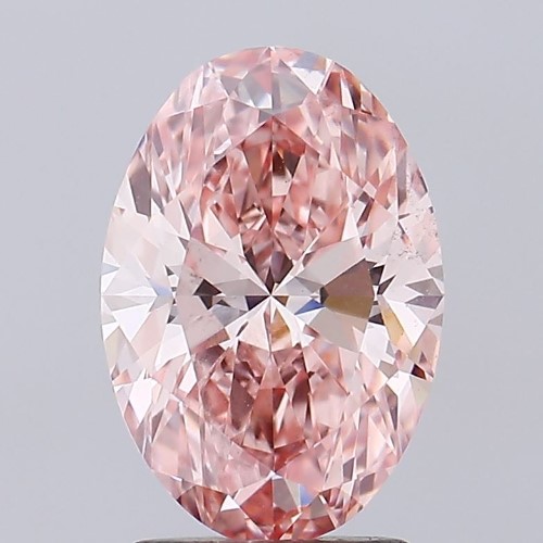 1.64 Carat Oval Shaped Diamond Fancy Intense Pink /VS1