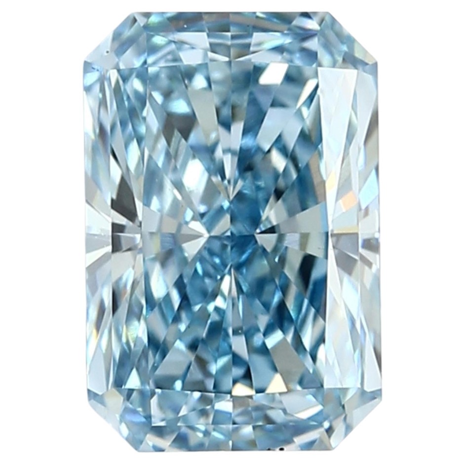 1.95 Carat Radiant cut Diamond Fancy Vivid Blue/VS1