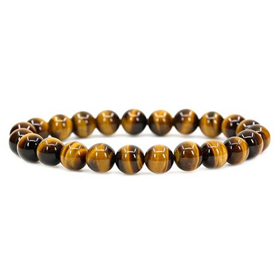 8mm Gorgeous Tiger Eye Gemstones Beaded Bracelet