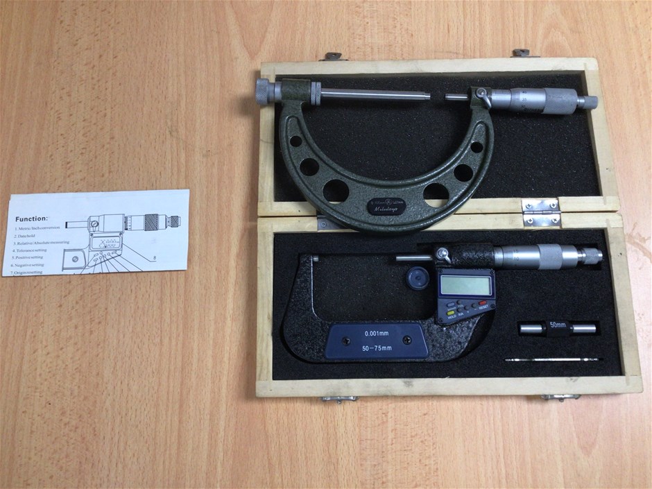 <p>Digital & Analogue Micrometers x2</p>