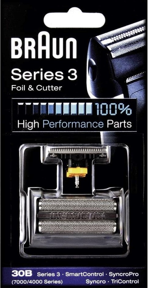 BRAUN Shaver Replacement Part, Foil and Cutter, 30B, Compatiable with Serie