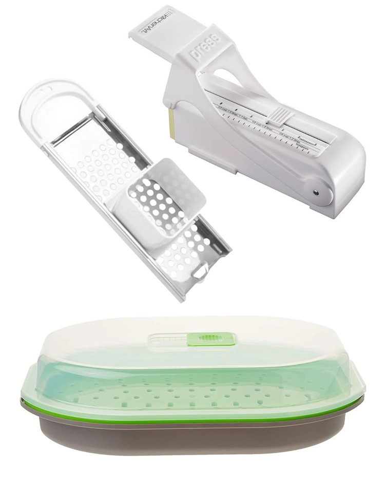 KITCHEN BUNDLE: Kitchen Art 32000 Buttermate, White + NORPRO Stainless Stee