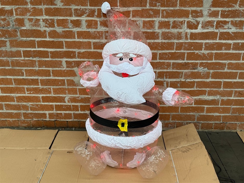 Christmas Light - Inflatable Santa with Red LED inside 120cm(H)-NEW xm-5202