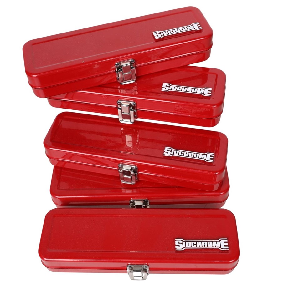 5 x SIDCHROME Metal Cases 230mm x 65mm.