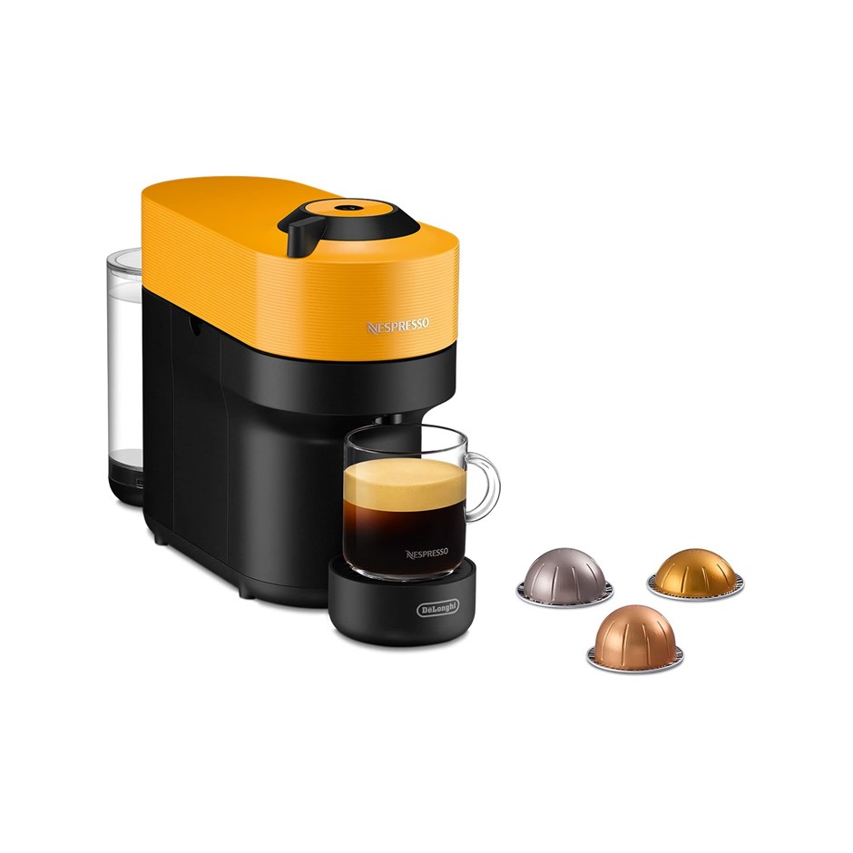NESPRESSO De'Longhi Vertuo POP Coffee Machine Bundle Yellow ENV90.