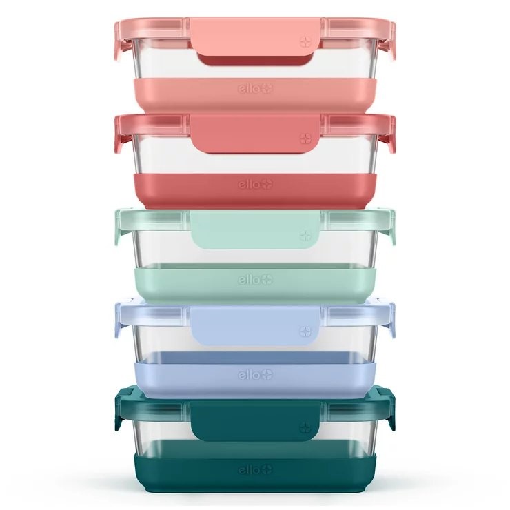 Ello Meal Prep Glass Storage 5 Piece Container Set