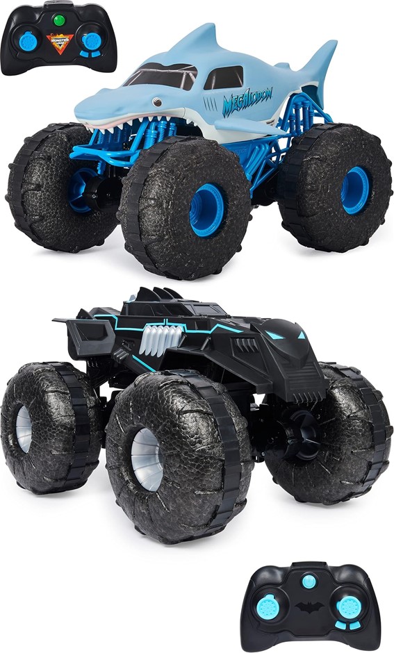 2 x  MONSTER JAM All-Terrain Remote Control 1:15 Scale Monster Trucks, Batm