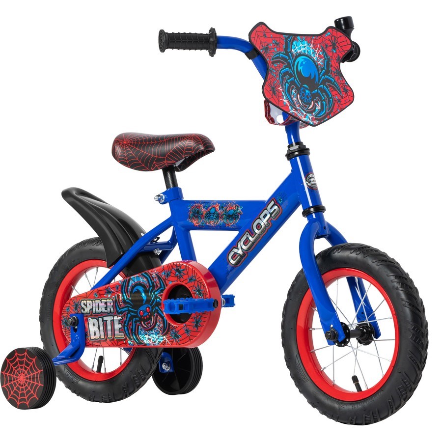 Cyclops 30cm Spider Bite Kids Bicycle. NB: Not in original box, minor use.