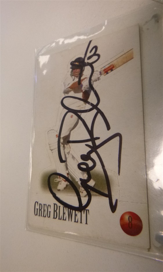 Sign Cricket Collectors Card