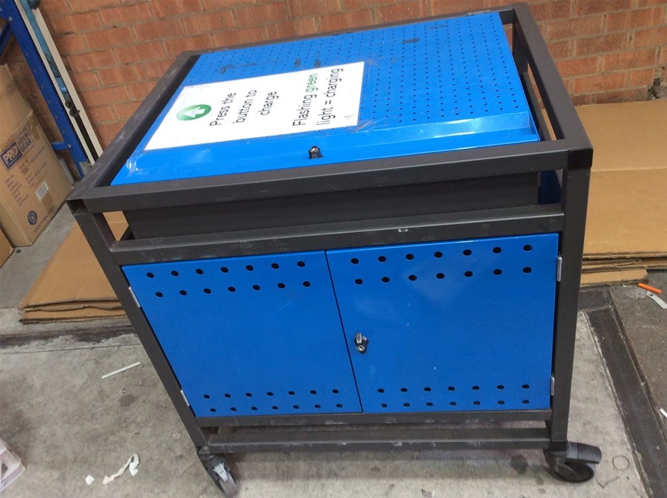 Gilkon Blue Laptop Charging Trolley