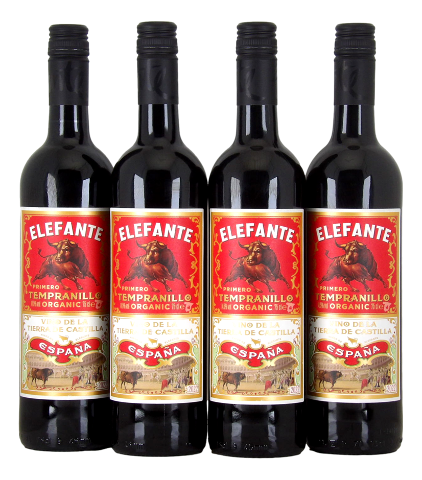 Elefante Primero Tempranillo 2022 (4x 750mL), Spain