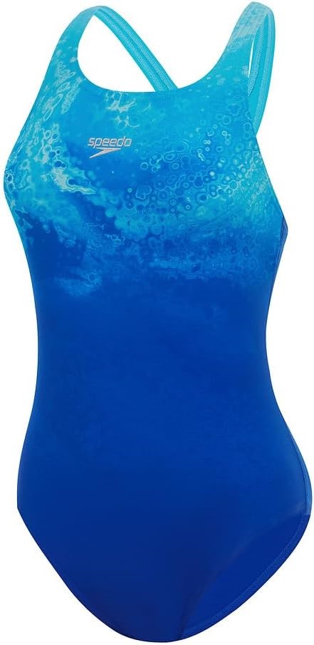 SPEEDO Women's Placement Medalist Swimsuit, Size AU10 / US6, True Cobalt/Pi