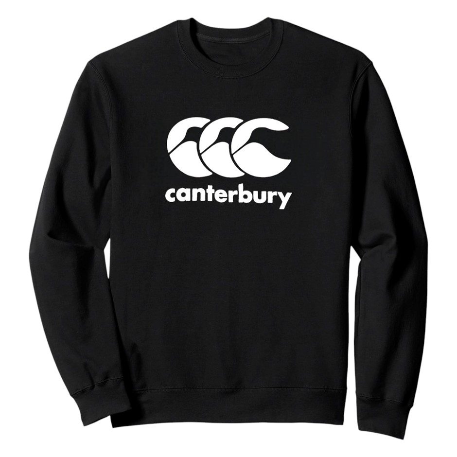 CANTERBURY Men's CCC Fleece Crew Sweater, Size 2XL, 60% Cotton, 989 Black,