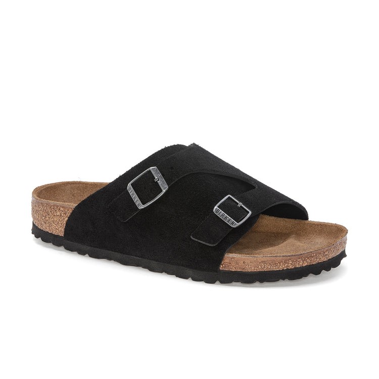 BIRKENSTOCK Zurich Suede Sandals, Size 39, Black. Buyers Note - Discount F