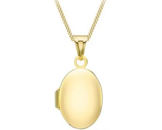 9K Yellow GOLD SMALL OVAL LOCKET