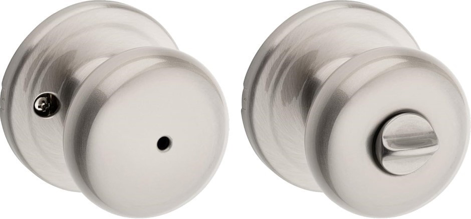 KWIKSET Juno Bed/Bath Knob in Satin Nickel