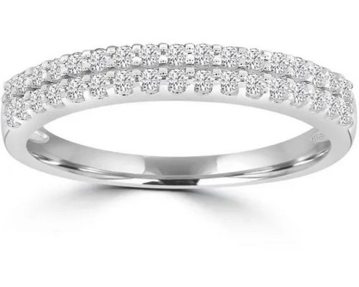 9K WHITE GOLD 0.25CT HI I1 DIAMOND RING