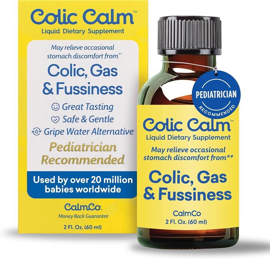 2 x COLIC CALM Colic, Gas & Fussiness Liquid Dietary Supplement, Pediatrici