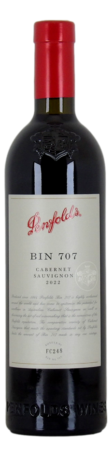 Penfolds `Bin 707` Cabernet Sauvignon 2022 (1 x 750mL) SA.