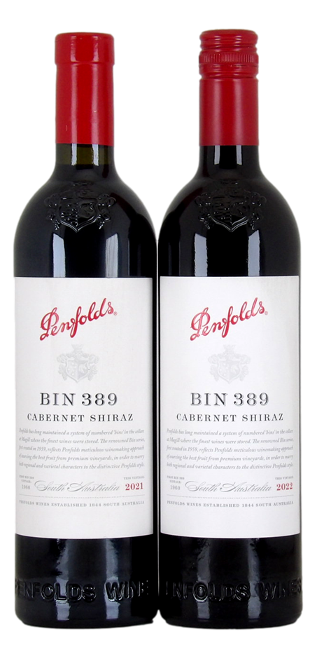 Penfolds Bin 389 Cab Shiraz 2021/22 (2x 750mL), Barossa.