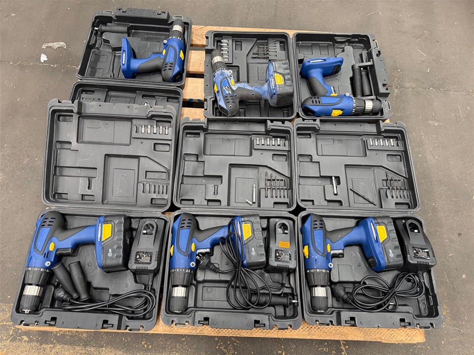 24V Cordless Drill Kit, 2-Speed Gearbox x 6 units